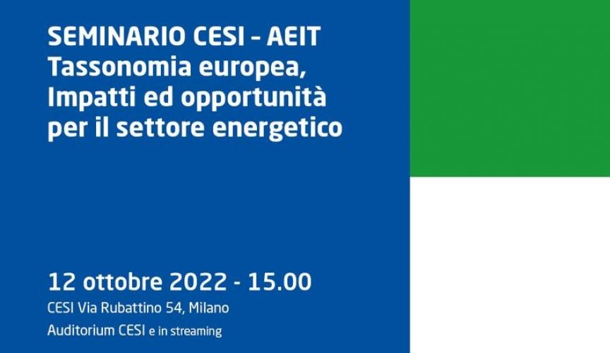 MGTES is a case history for AIET-CESI Seminar about "European Taxonomy"